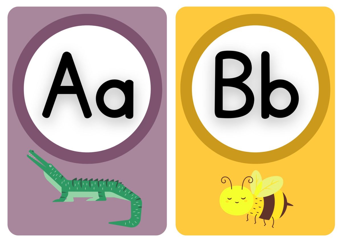 Alphabet in Indonesian picture