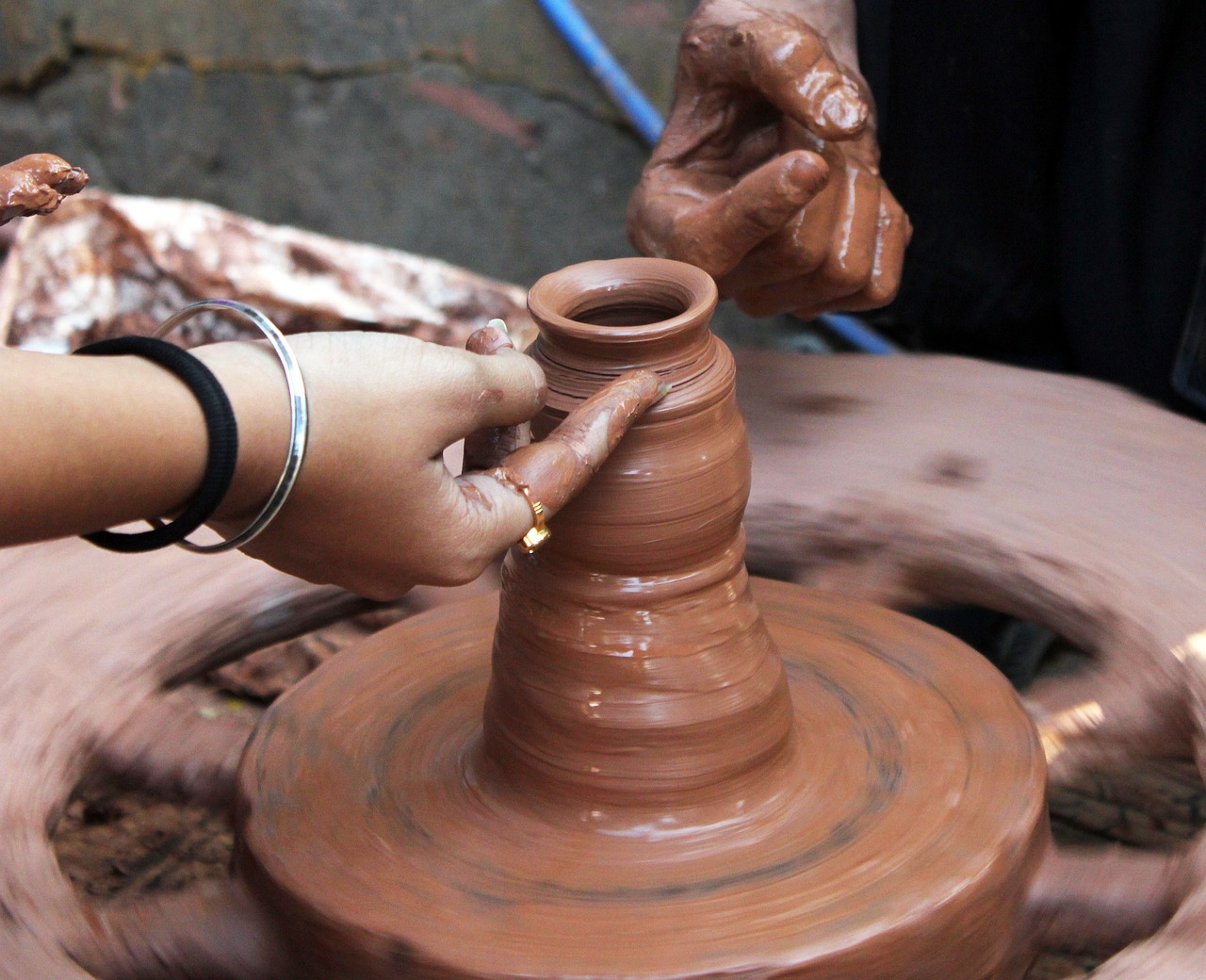 pottery-making